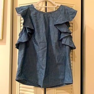 J.Crew Size 6 Denim Blouse